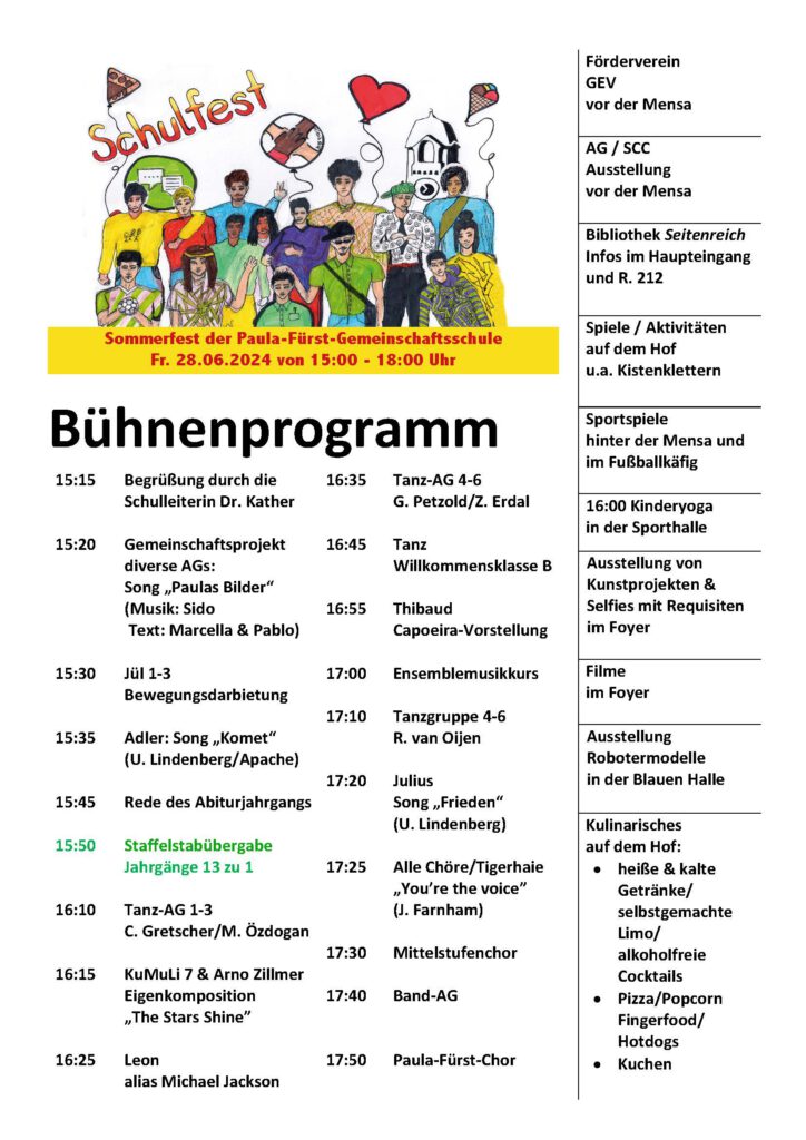 Schulfest- Programm