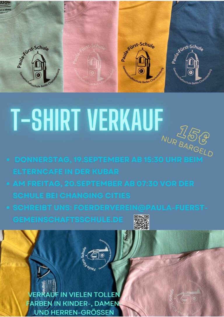 T-Shirt Verkauf im Elterncafé