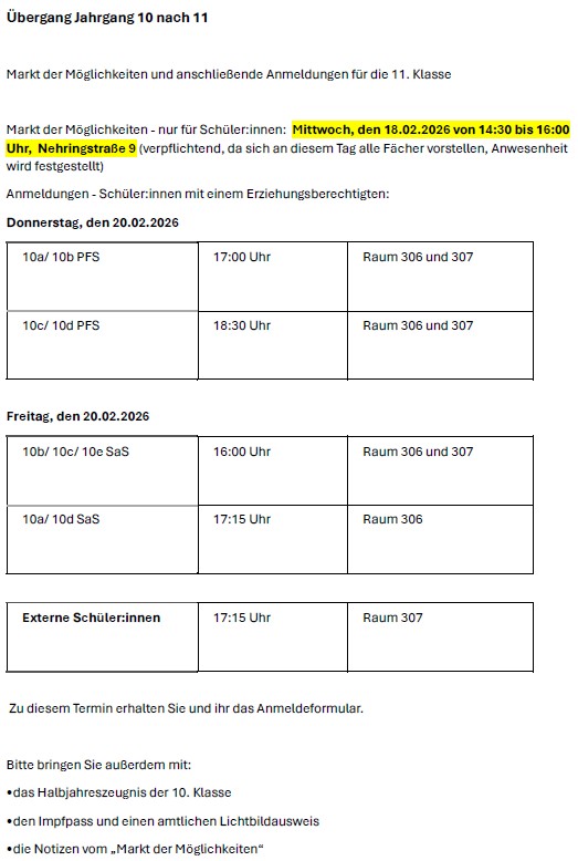 Markt der Möglichkeiten
